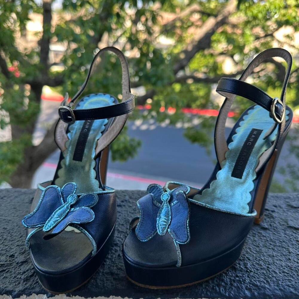 Marc jacobs blue butterfly platform